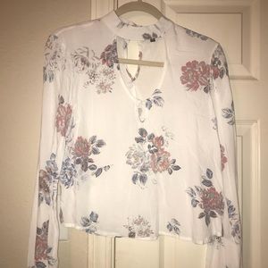 Kendal and Kylie long sleeve floral shirt